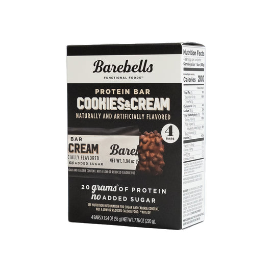 Barebells Protein Bars with 20g High Protein, 1.9oz Bars, Cookies & Cream - 4 Count