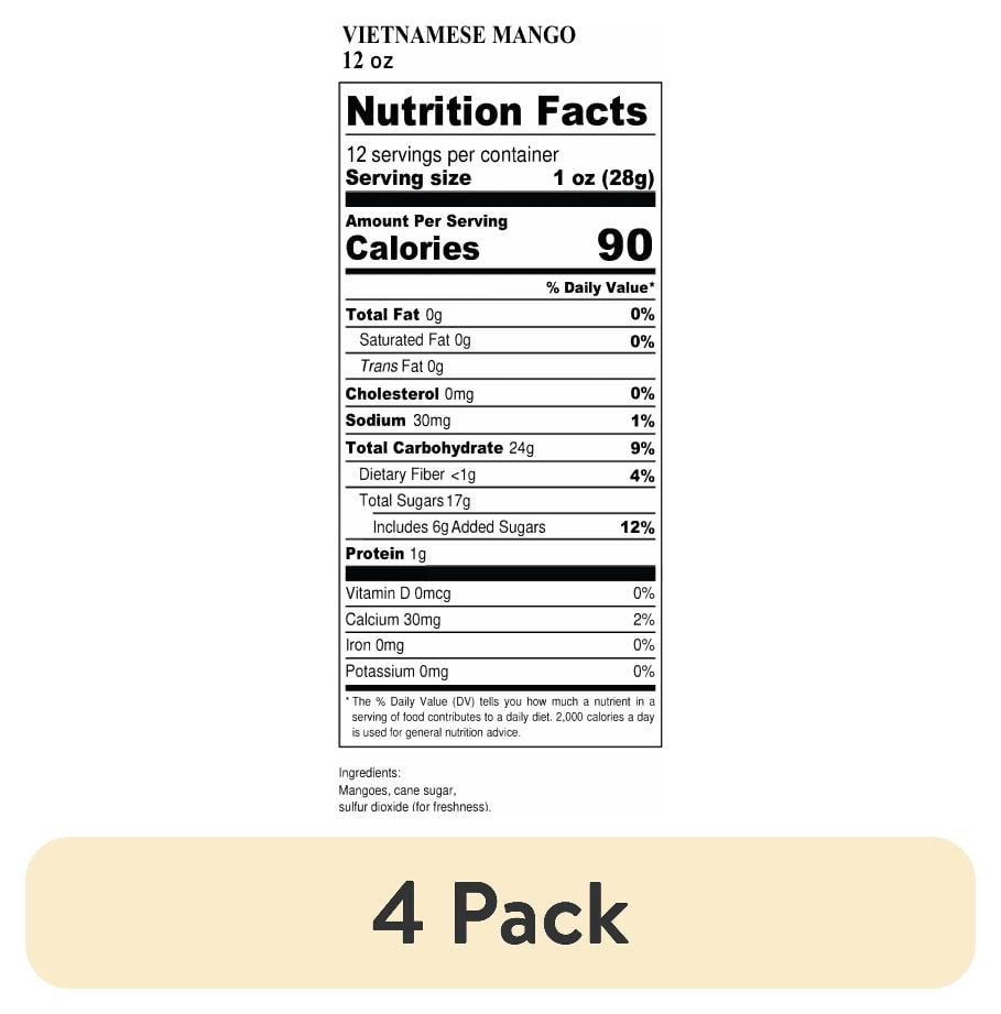 SWEETENED MANGO GREAT VALUE BAG 12 OZ
