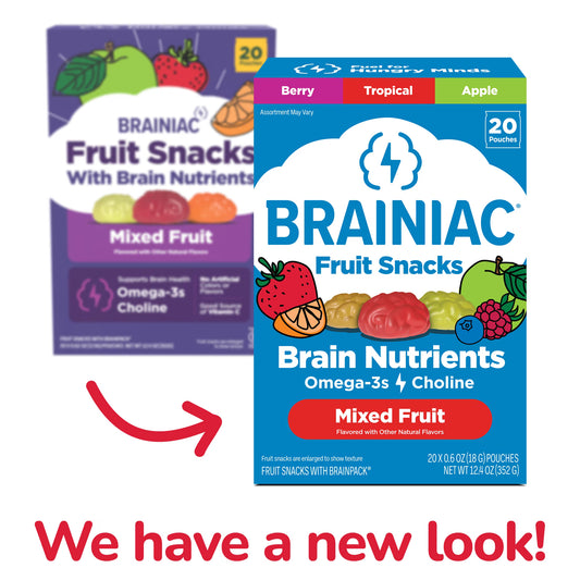 Brainiac Fruit Snacks with Brainpack, Mixed Fruit Flavor, 20 Count