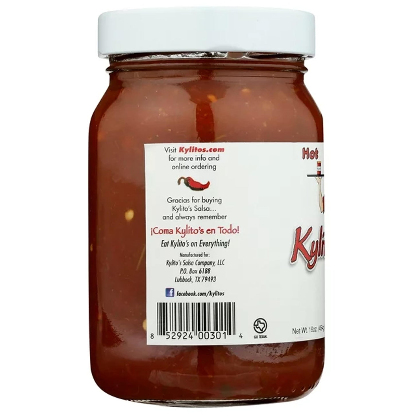 Kylito's Salsa 16oz Jar (Pack of 3) (Choose Flavor Below) (Hot - Hot) by Kylito's