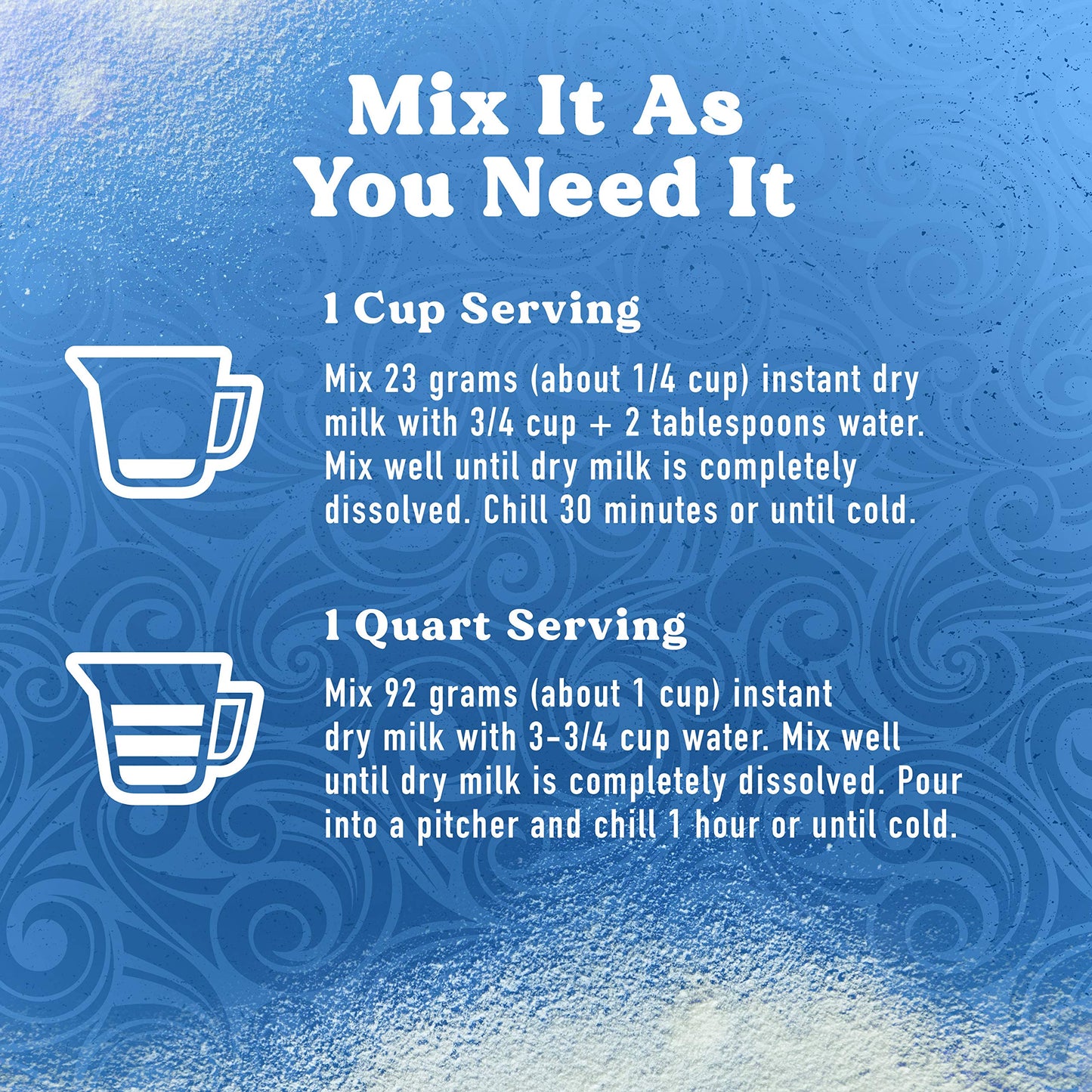 Swiss Miss Shelf Stable Nonfat Dry Powdered Milk, Hot Cocoa Bar Supplies, 45.43 oz. Canister – Fortified with Vitamins A and D, Excellent Source of Calcium (Pack of 2)