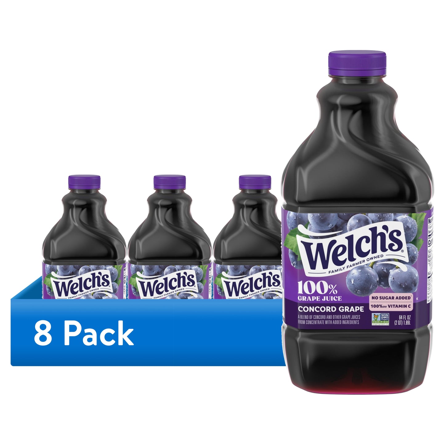 Welch's 100% Grape Juice, Concord Grape, 64 fl oz Bottle