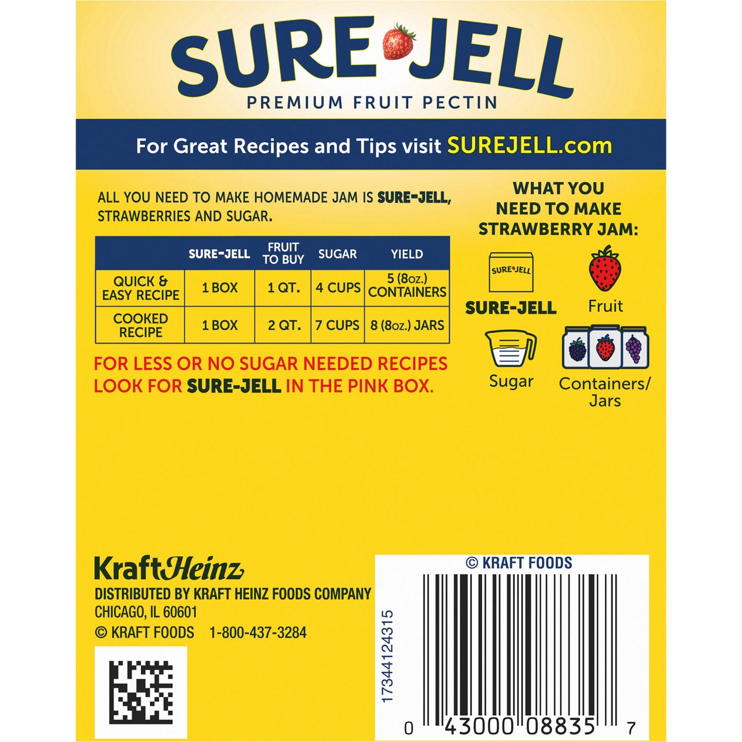 Sure-Jell Original Premium Fruit Pectin for Homemade Jams & Jellies Value Pack, 6 ct Box, 1.75 oz Packs