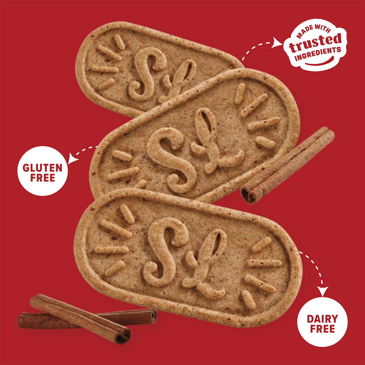 Sweet Loren's Breakfast Biscuits, Cinnamon Sugar, Gluten Free, 15 Count, 1.6 oz (45g) Each (pack of 2)