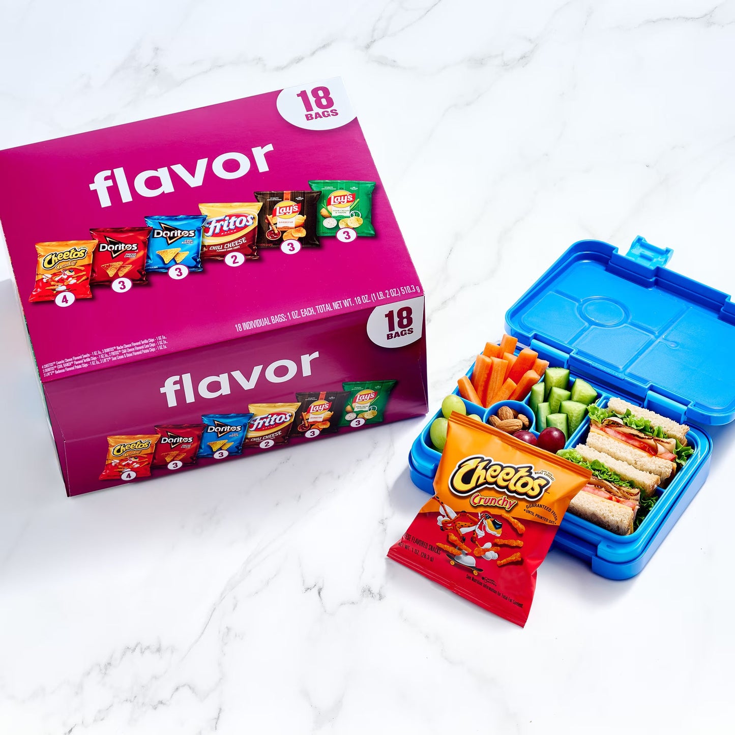 Frito-Lay Flavor Mix Snack Chips Variety, 18 Pack( 2 pack)