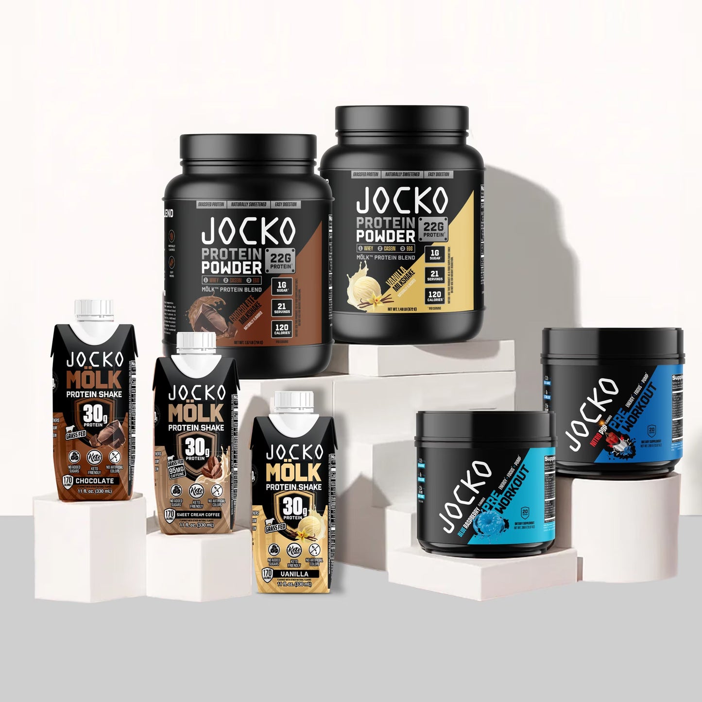 (3 pack) Jocko Fuel Protein Shake, Sweet Cream Coffee, 11oz, 4 Count, 30g Protein