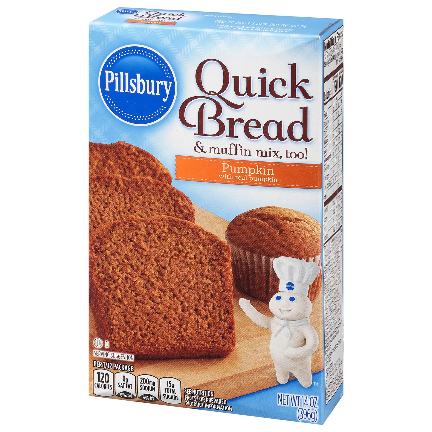 (3 pack) Pillsbury Pumpkin Quick Bread and Muffin Mix, 14 oz Box