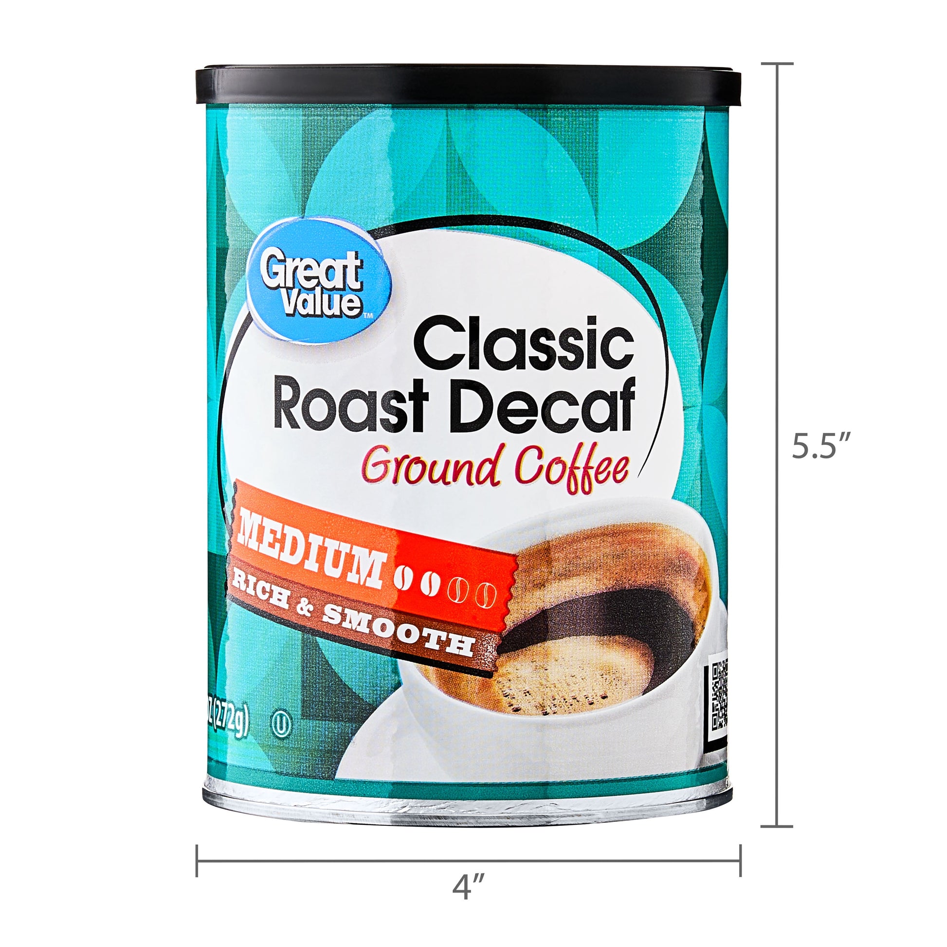 Great Value Decaf Classic Medium Roast Ground Coffee, 9.6 oz