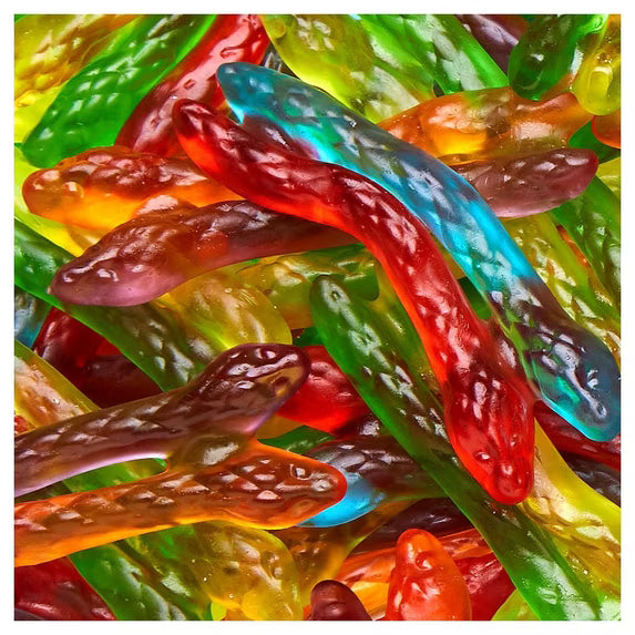HARIBO Twin Snakes Gummies Original Sweet and Sour Assorted Fruit Flavor Gummy Candy, 28.8 oz, Bulk Party Size Bag( 2 pack)