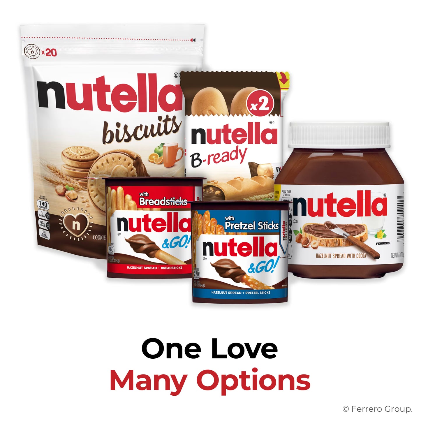 Nutella & GO! Chocolate Hazelnut Spread with Cocoa + Breadsticks, 4 Snack Packs, 1.8 oz Each
