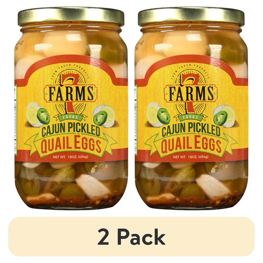 (2 pack) 7 Farms Cajun Pickled Quail Eggs