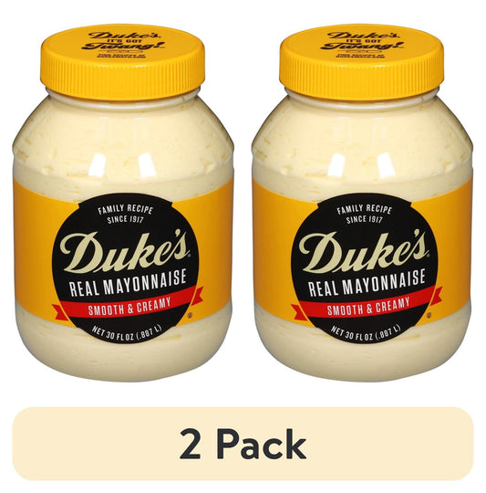 (2 pack) Duke's® Real Mayonnaise, 30 oz Jar, Smooth & Creamy Mayo