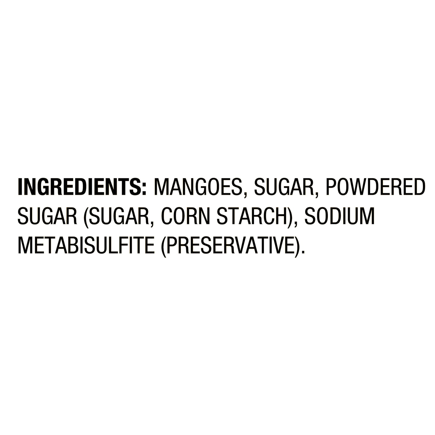 SWEETENED MANGO GREAT VALUE BAG 12 OZ