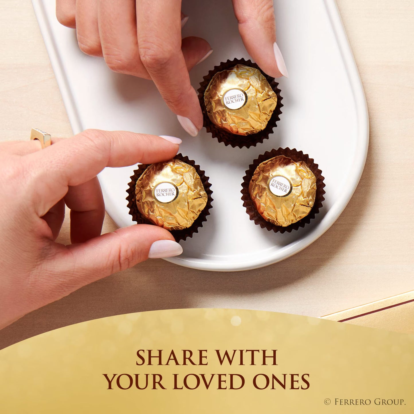 Ferrero Rocher Gourmet Hazelnut Milk Chocolate Gift Box, 12 Individually Wrapped Chocolates, 5.3 oz( pack of 2)
