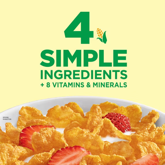 Kellogg's Corn Flakes Original Breakfast Cereal, 8 Vitamins and Minerals, Mega Size, 25.2 oz(pack of 2)