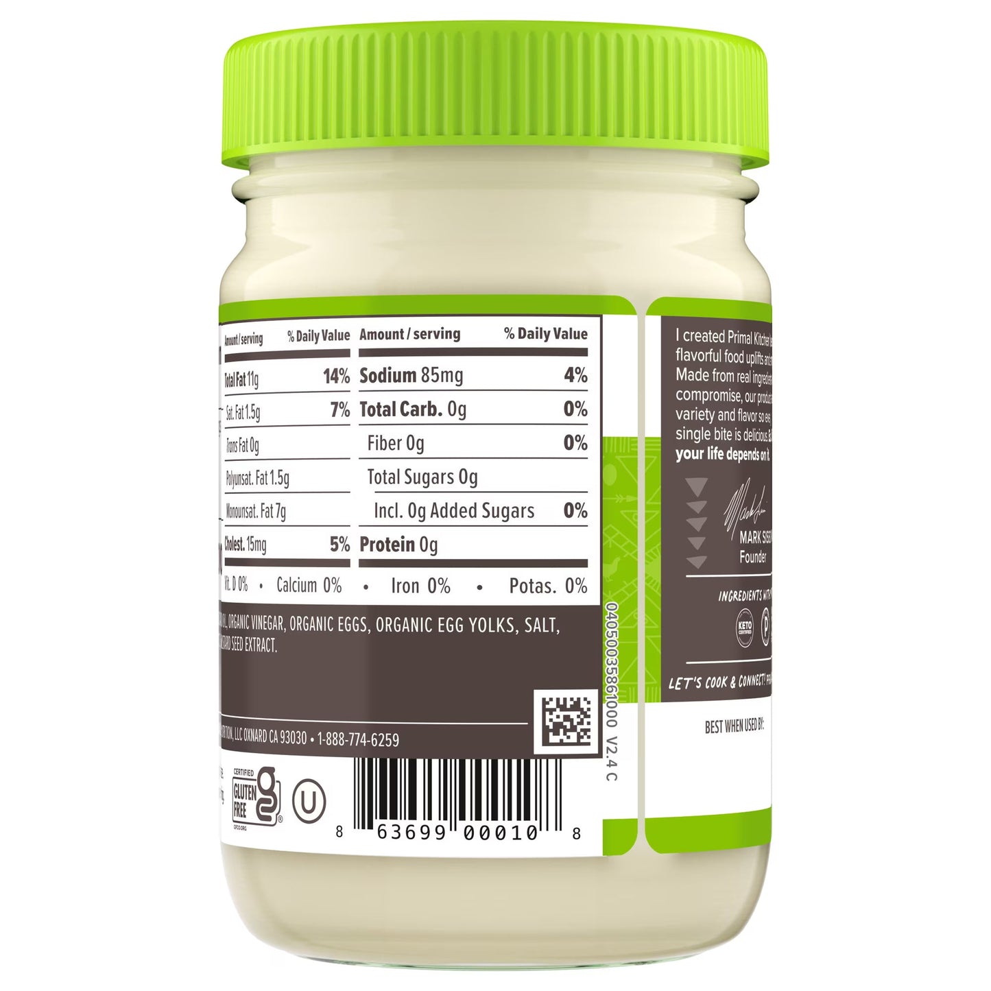 (pack of 2)Primal Kitchen Avocado Oil Mayo 12 oz