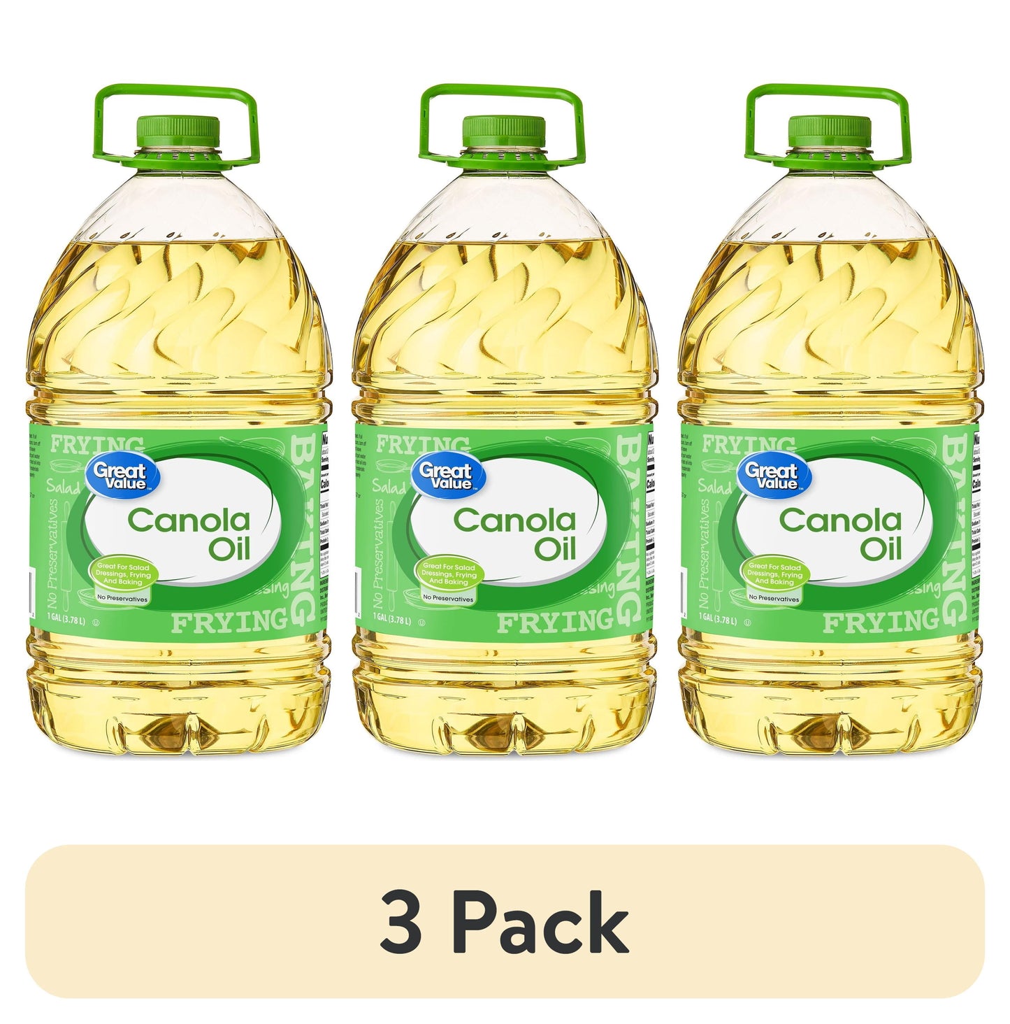 Great Value Canola Oil, Heart Healthy, High Smoke Point, 1 Gallon Bottle