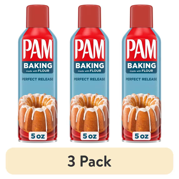 (3 pack) PAM Baking Non-Stick Cooking Spray, 5 oz.