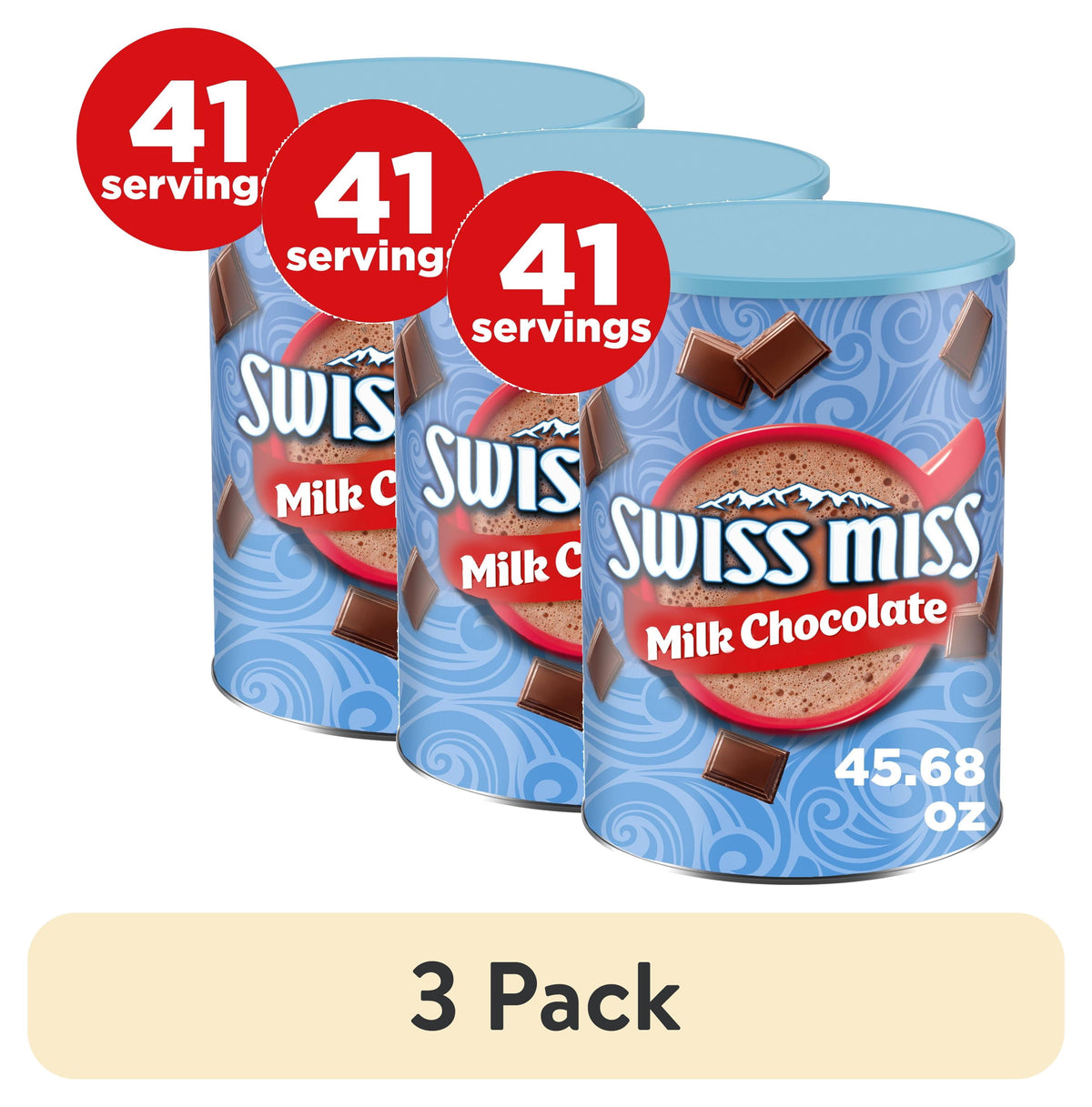 Swiss Miss Milk Chocolate Flavored Hot Cocoa Mix, 45.68 oz. Canister