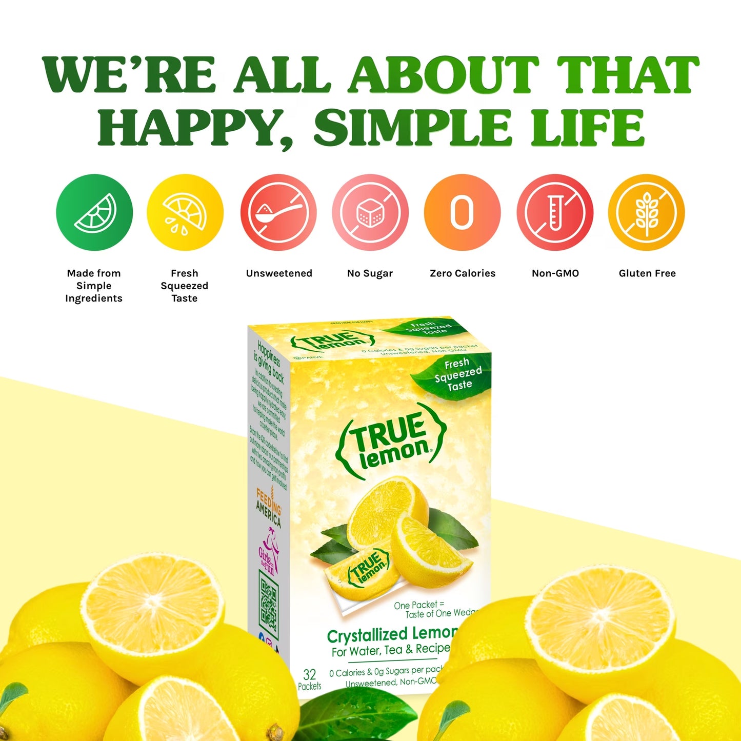(3 pack) True Lemon Crystallized Water Enhancer Powder, 0 Calorie Lemon Flavor, 1.41 oz., 50 Count Packets
