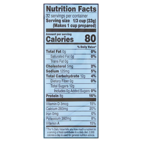 ( pack of 2)Great Value Instant Nonfat Dry Milk, 25.6 oz Bag, Makes 8 Quarts