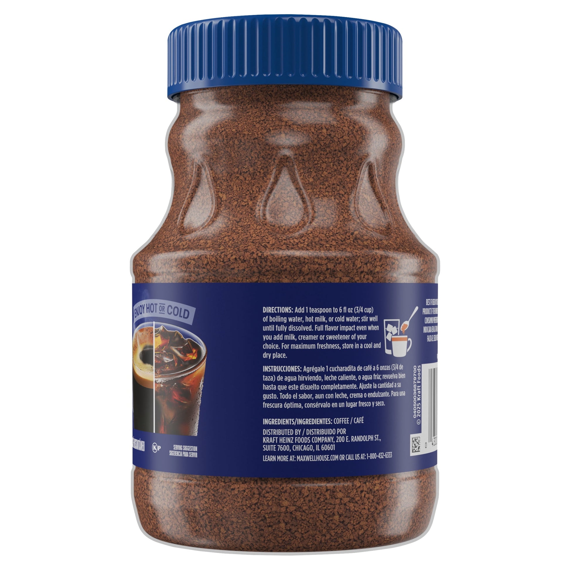 Maxwell House Original Roast Instant Coffee, 8 oz Jar