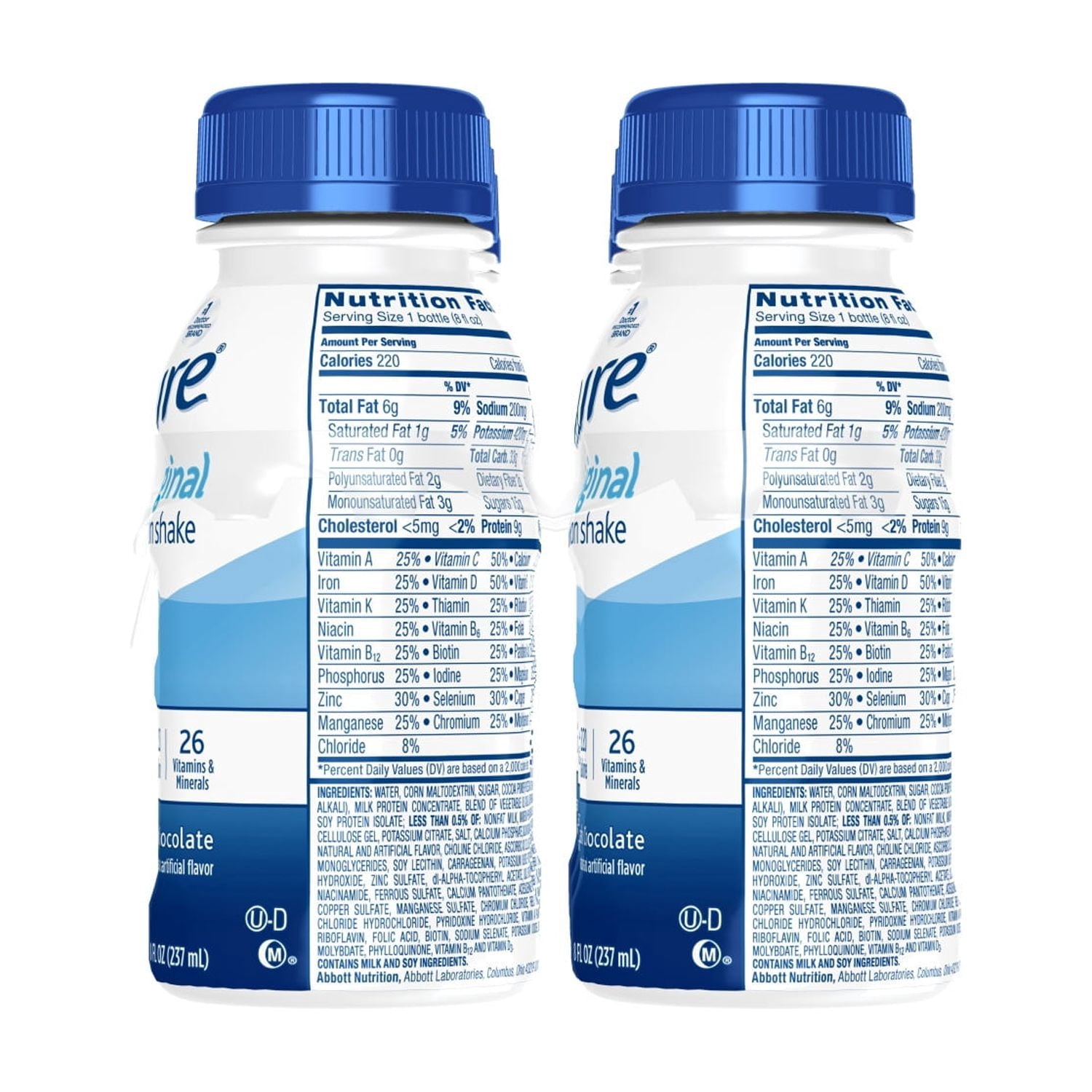 Ensure Original Nutrition Shake, 9g Protein, Dark Chocolate, 8 fl oz - 6 Pack