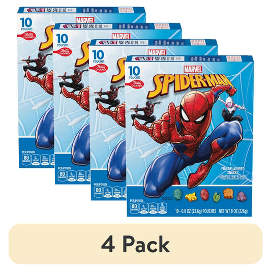 (3 pack) Marvel Spider-Man Fruit Flavored Snacks, Gluten Free, Kids Snacks, 10 Ct, 8 oz