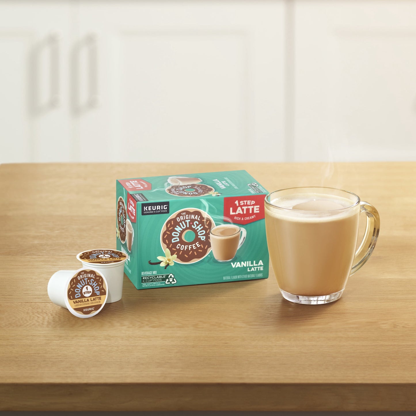 The Original Donut Shop, Vanilla Latte Flavored K-Cup Coffee Pods, 10 Count
