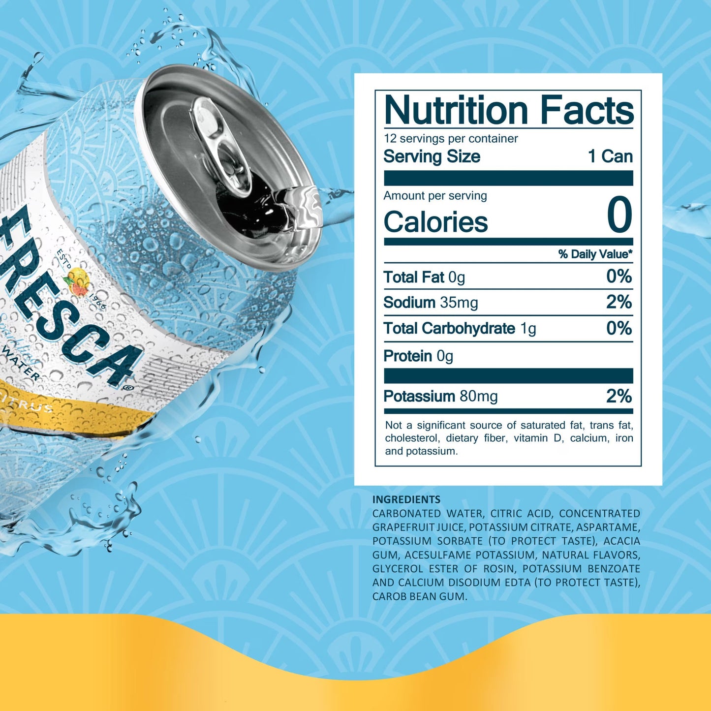 Fresca Citrus Soda Pop Fridge Pack Cans, 12 fl oz, 12 Pack(pack of 2)