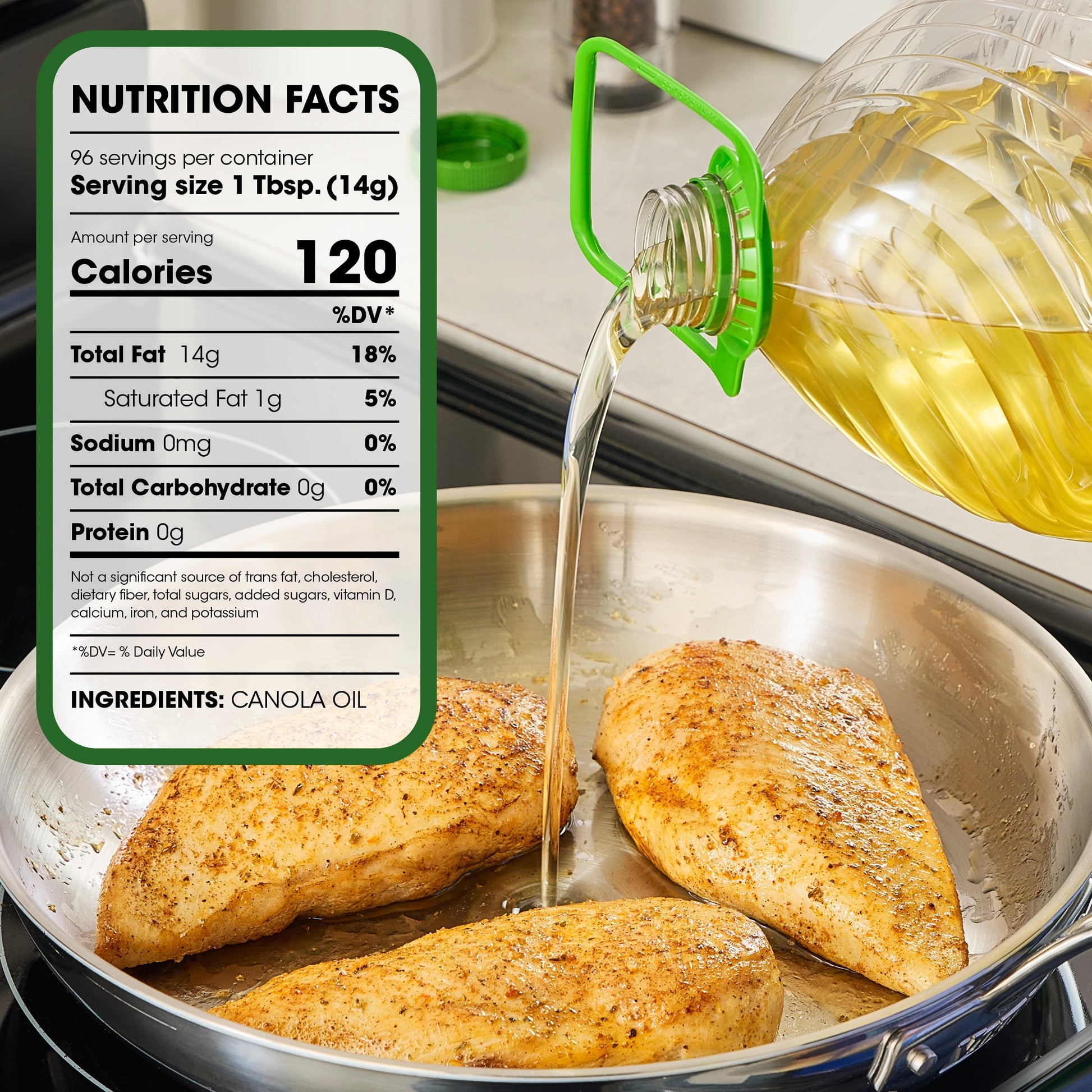 Great Value Canola Oil, Heart Healthy, High Smoke Point, 1 Gallon Bottle