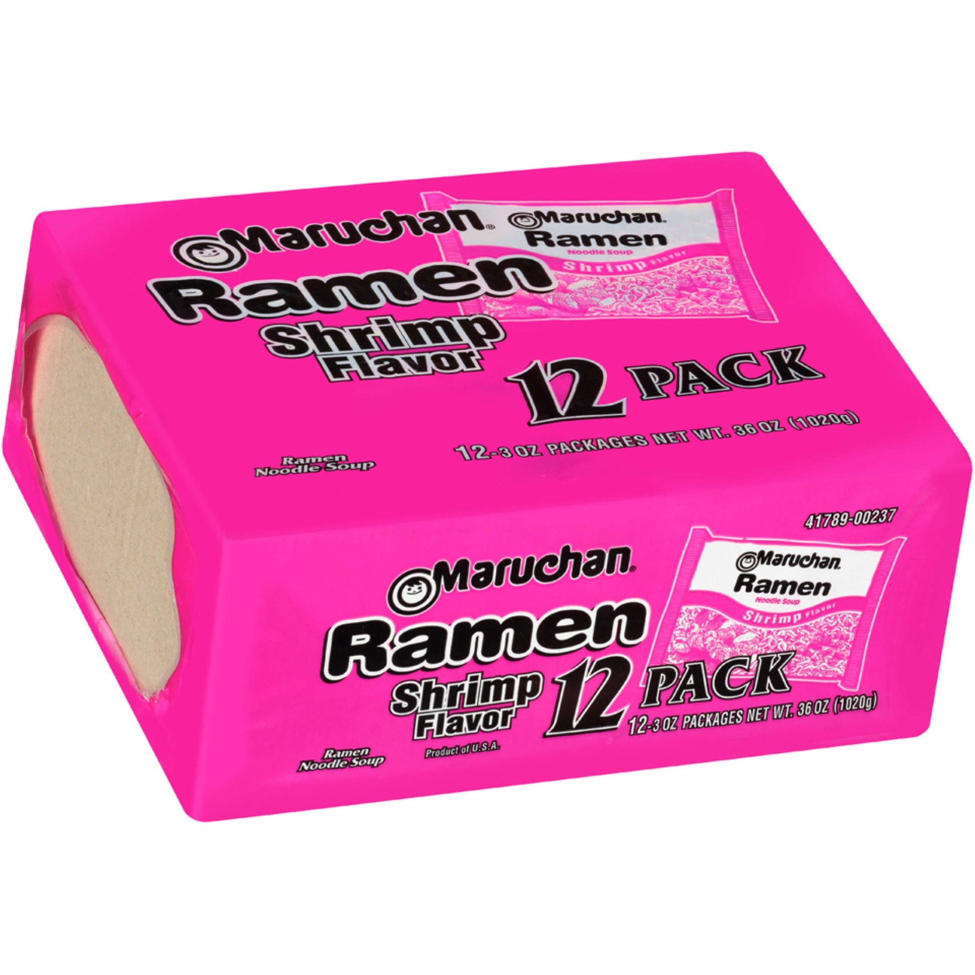 (24 pack) Maruchan Ramen Noodle Soup, Shrimp Flavor Instant Noodles, 3 oz, Pack of 12