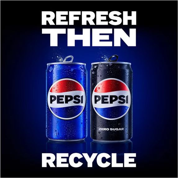 Pepsi Cola Soda Pop, 12 fl oz, 24 Count