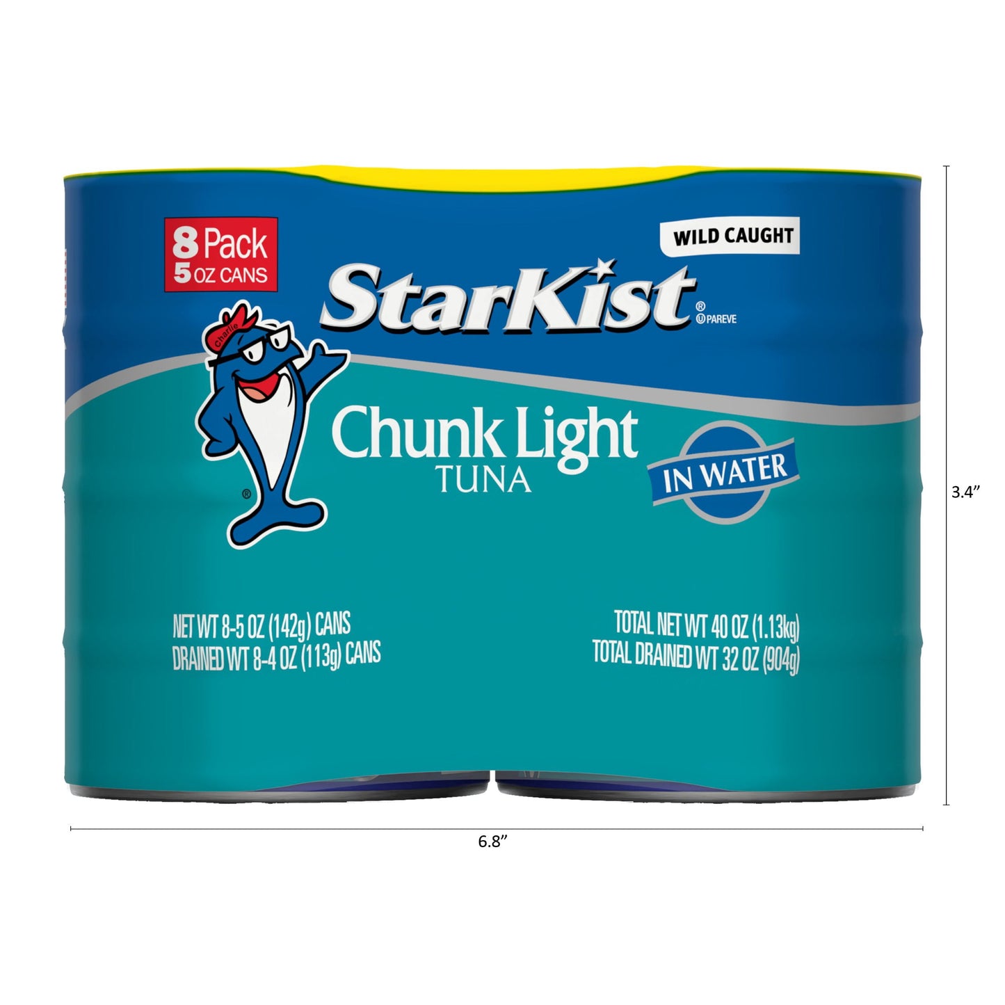 StarKist Chunk Light Tuna in Water, Wild Caught, 20g Protein, 5 oz, 8 Cans