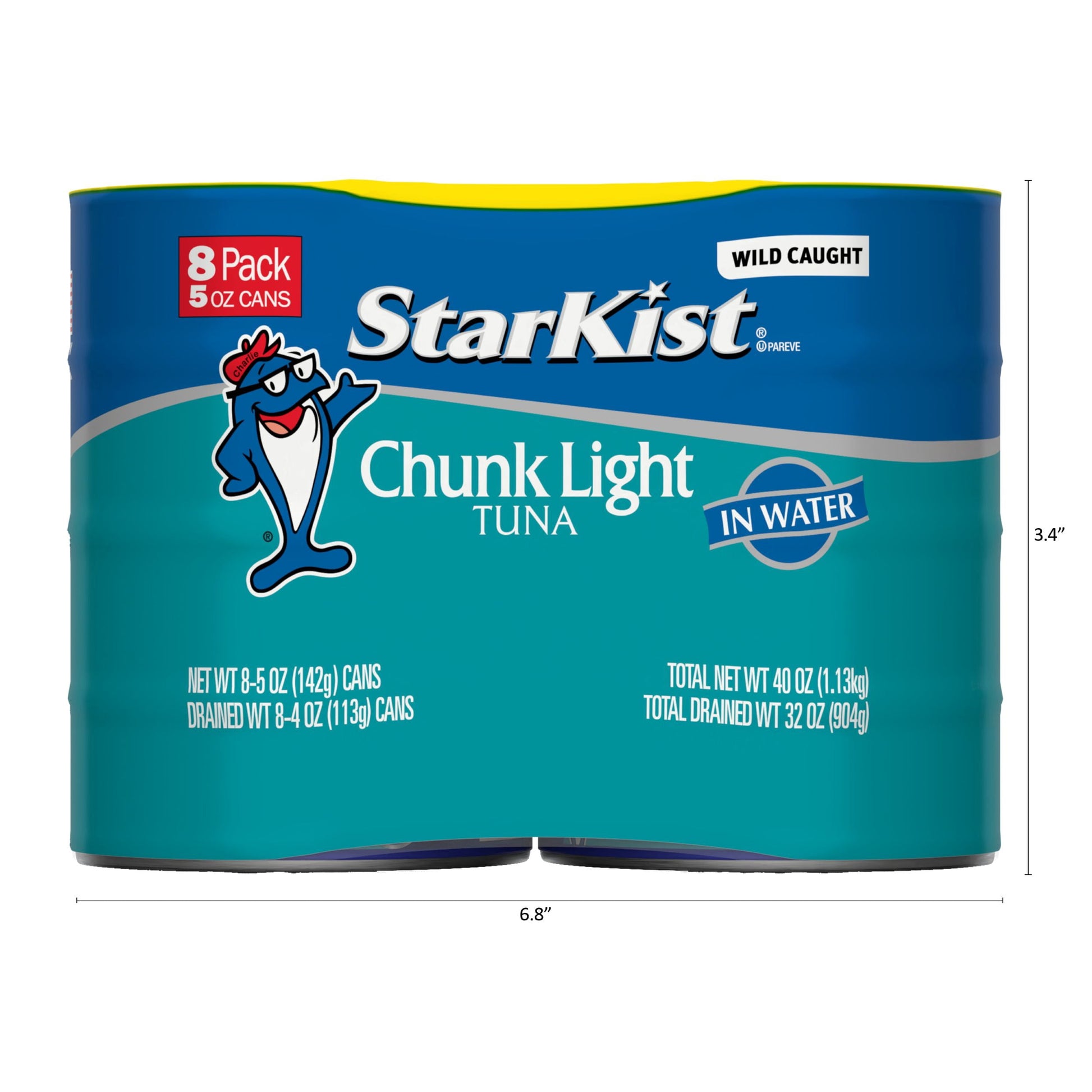StarKist Chunk Light Tuna in Water, Wild Caught, 20g Protein, 5 oz, 8 Cans