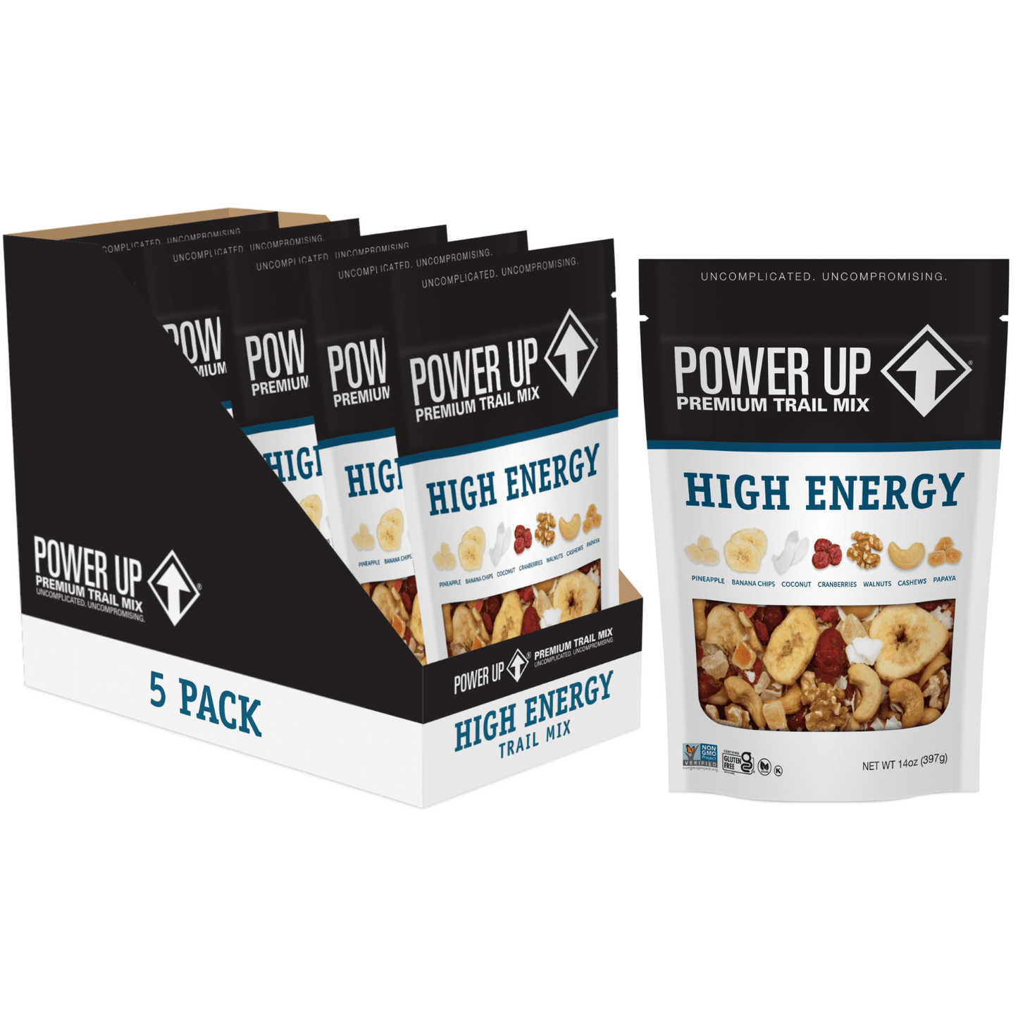 Power Up Trail Mix High Energy 14oz, Gluten Free, Vegan, Non-GMO