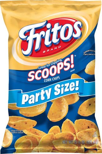 Fritos Scoops!Corn Chips 15.5oz Party Size! Bag (Pack of 2)