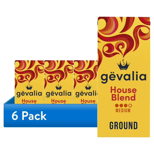 (6 pack) Gevalia House Blend Medium Ground Coffee 6 Pack, 12 oz. Bag