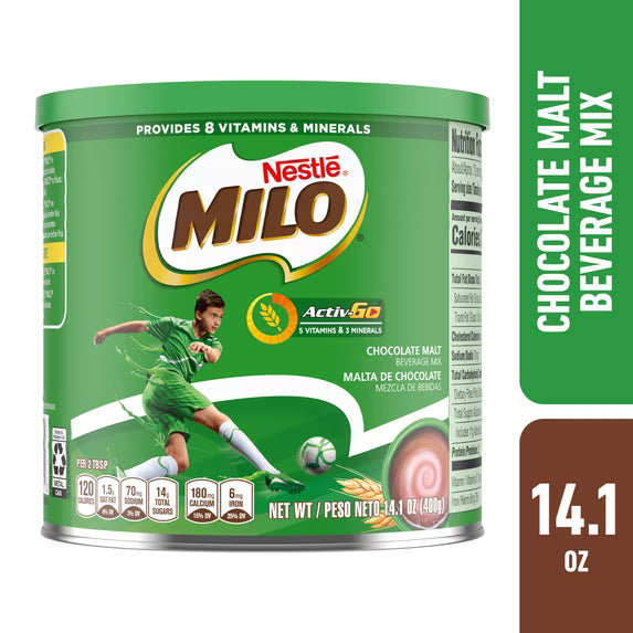 (12 pack) Nestle Milo Active Go Chocolate Malt Powder Drink Mix, 14.1 oz