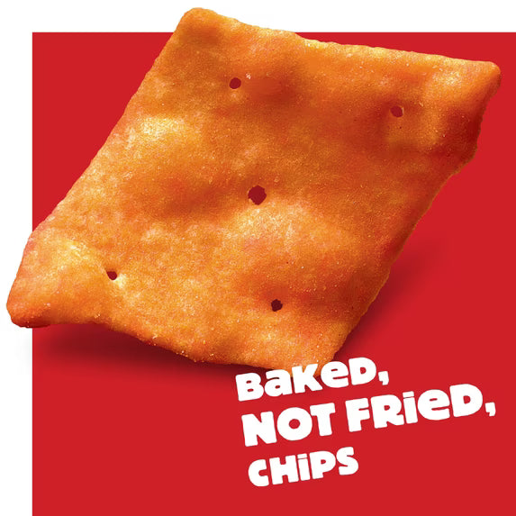 Cheez-It Snap'd Double Cheese Cheesy Baked Chips, Lunch Snacks, 10 Count