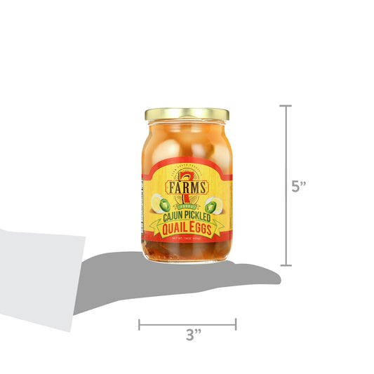 (2 pack) 7 Farms Cajun Pickled Quail Eggs