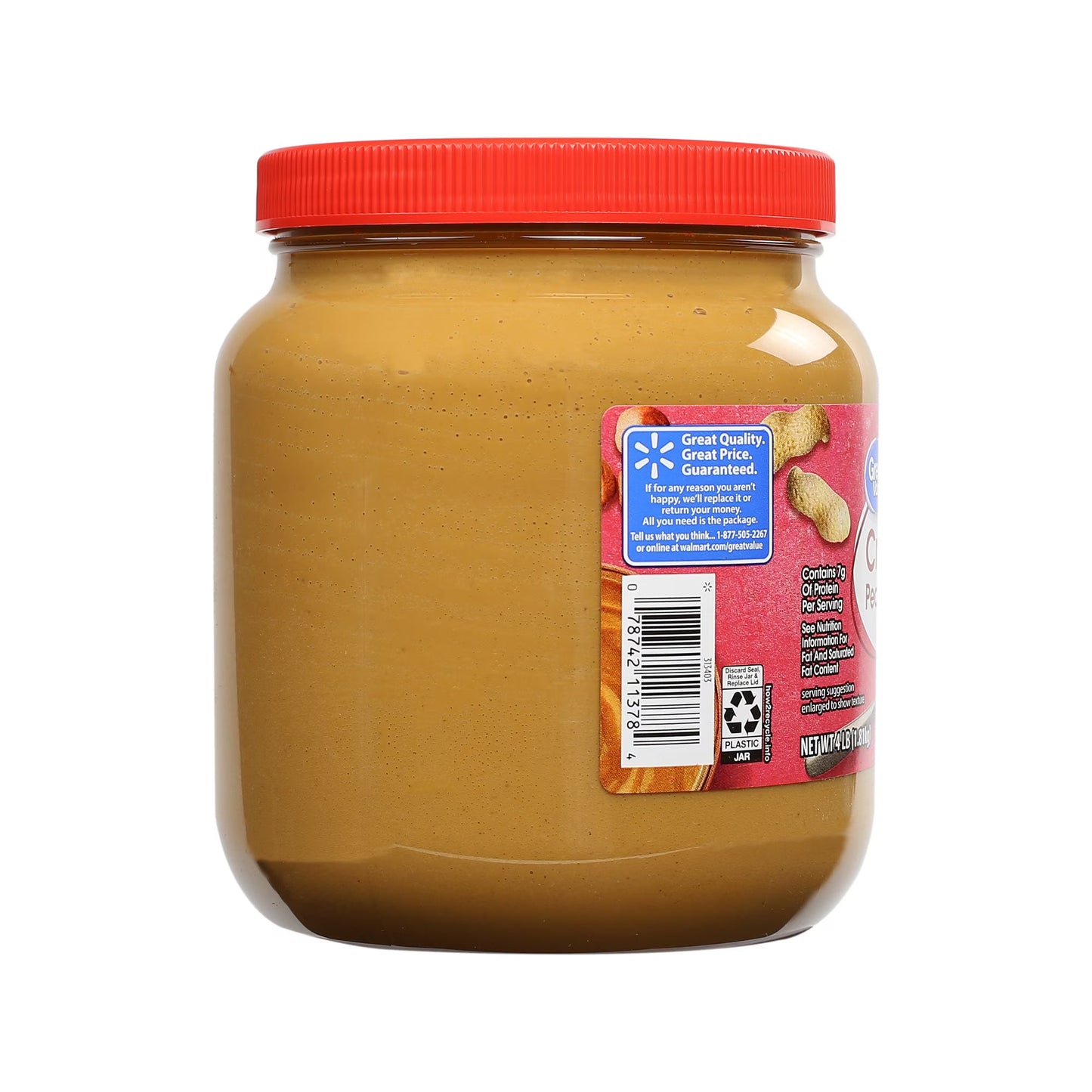 (3 pack) Great Value Creamy Peanut Butter, 64 oz