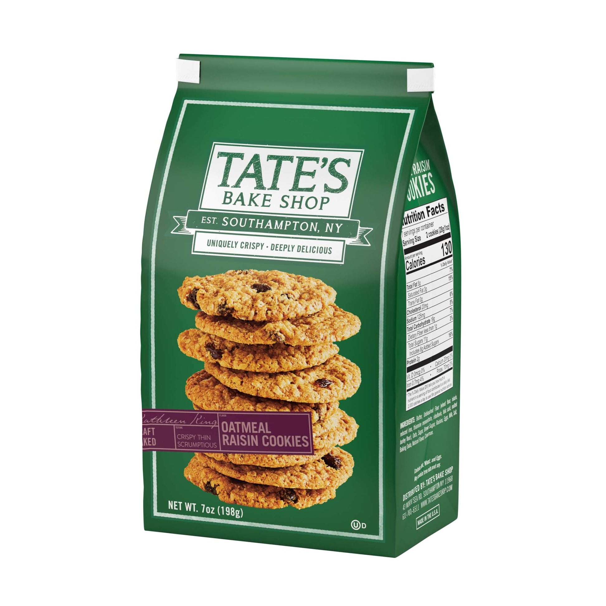 Tate's Bake Shop Oatmeal Raisin Cookies, 7 oz
