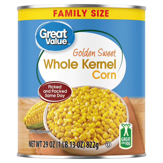 (6 pack) Great Value Whole Kernel Sweet Corn, Gluten-Free, 29 oz Can
