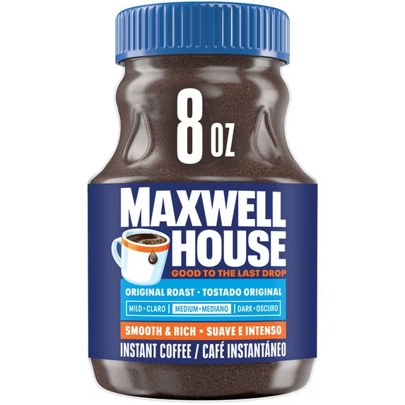 (3 pack) Maxwell House Original Roast Instant Coffee, 8 oz Jar
