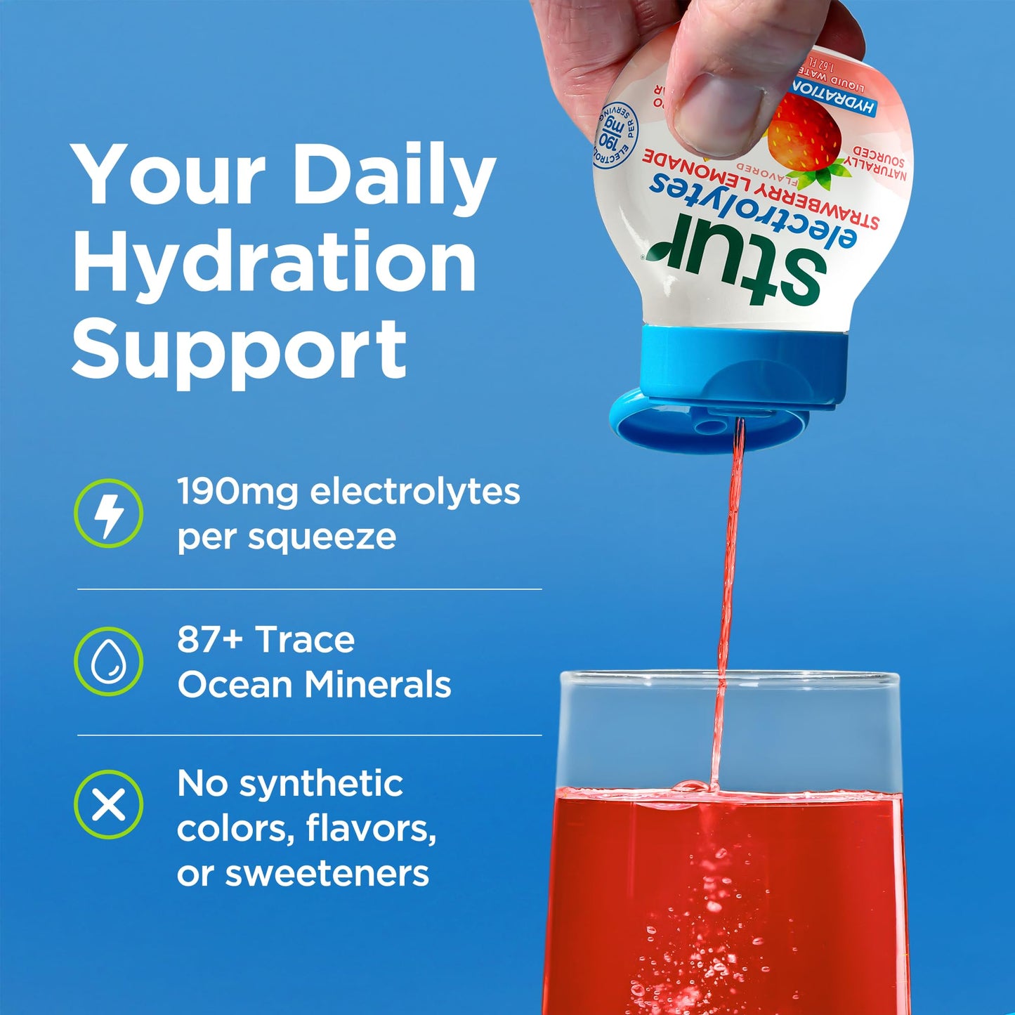 Stur Liquid Water Enhancer | Electrolyte Variety Pack | Naturally Sweetened | High in Antioxidant Vitamin C | Sugar Free | Zero Calories | Keto | Vegan | 5 Bottles, Makes 90 Drinks