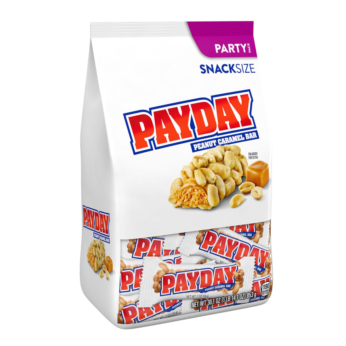 PAYDAY Peanut Caramel Snack Size Candy Party Pack, 30.1 oz