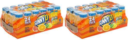 SunnyD Tangy Original Orange Flavored Citrus Punch,6.75 Fluid Ounce, bottle (Pack of 48)