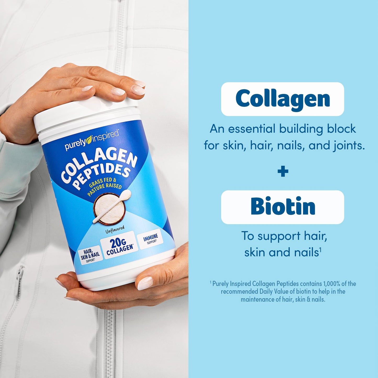 Purely Inspired Collagen Powder for Women & Men, Unflavored (20 Servings)