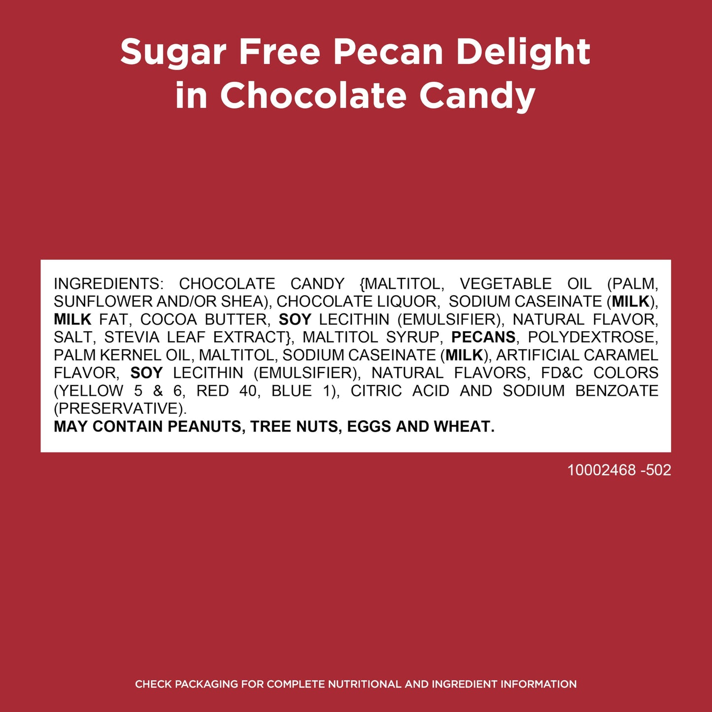 RUSSELL STOVER Sugar Free Pecan Delight Chocolate Candy, 15.5 oz. bag